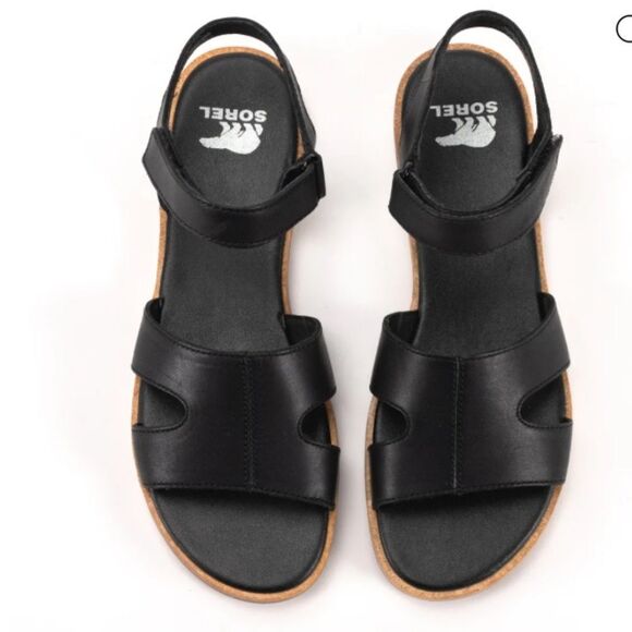 SOREL ELLA III ANKLE - BLACK - LEATHER, Size 7.5, NWOT - Picture 1 of 9